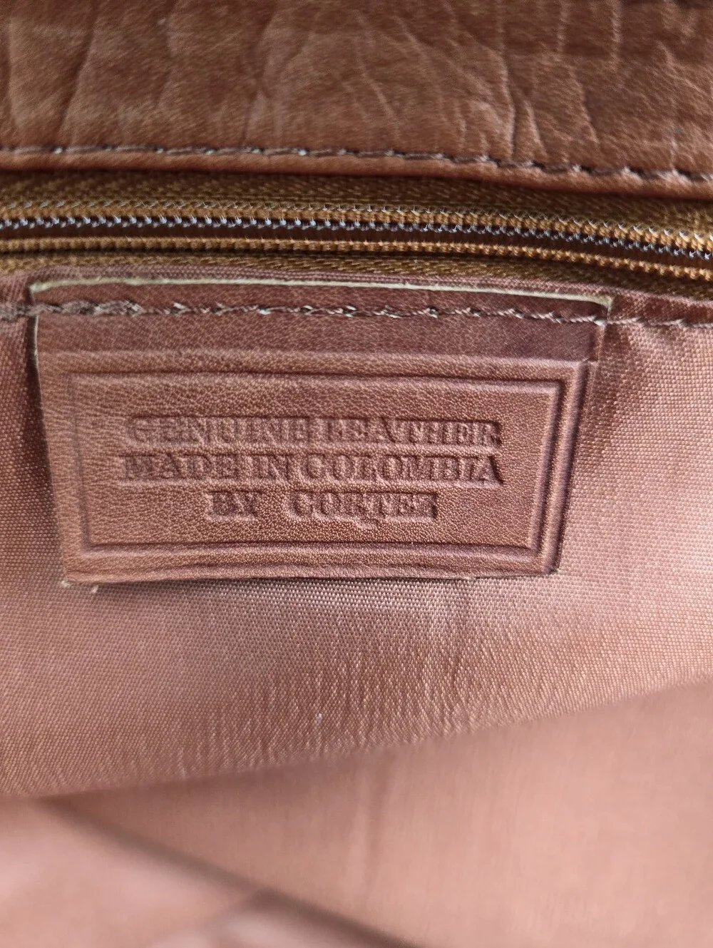 Vintage Leather Duffel Bag Weekender By CORTEZ Made In Colombia Saddle Color